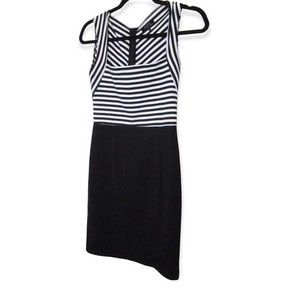 Bobi BLACK Los Angeles Striped Black and White Dress SIze XS